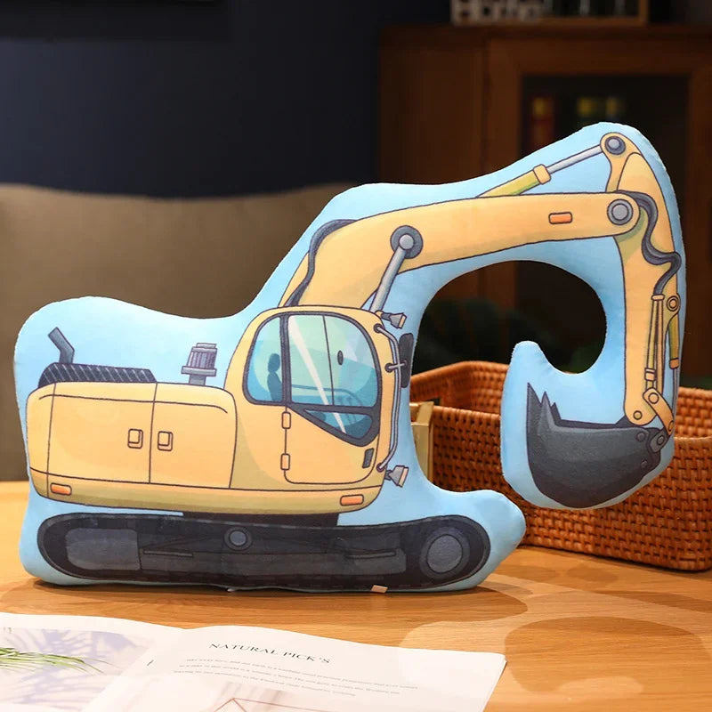 Spielerische Kuschelkissen mit Auto u. a. Motiven