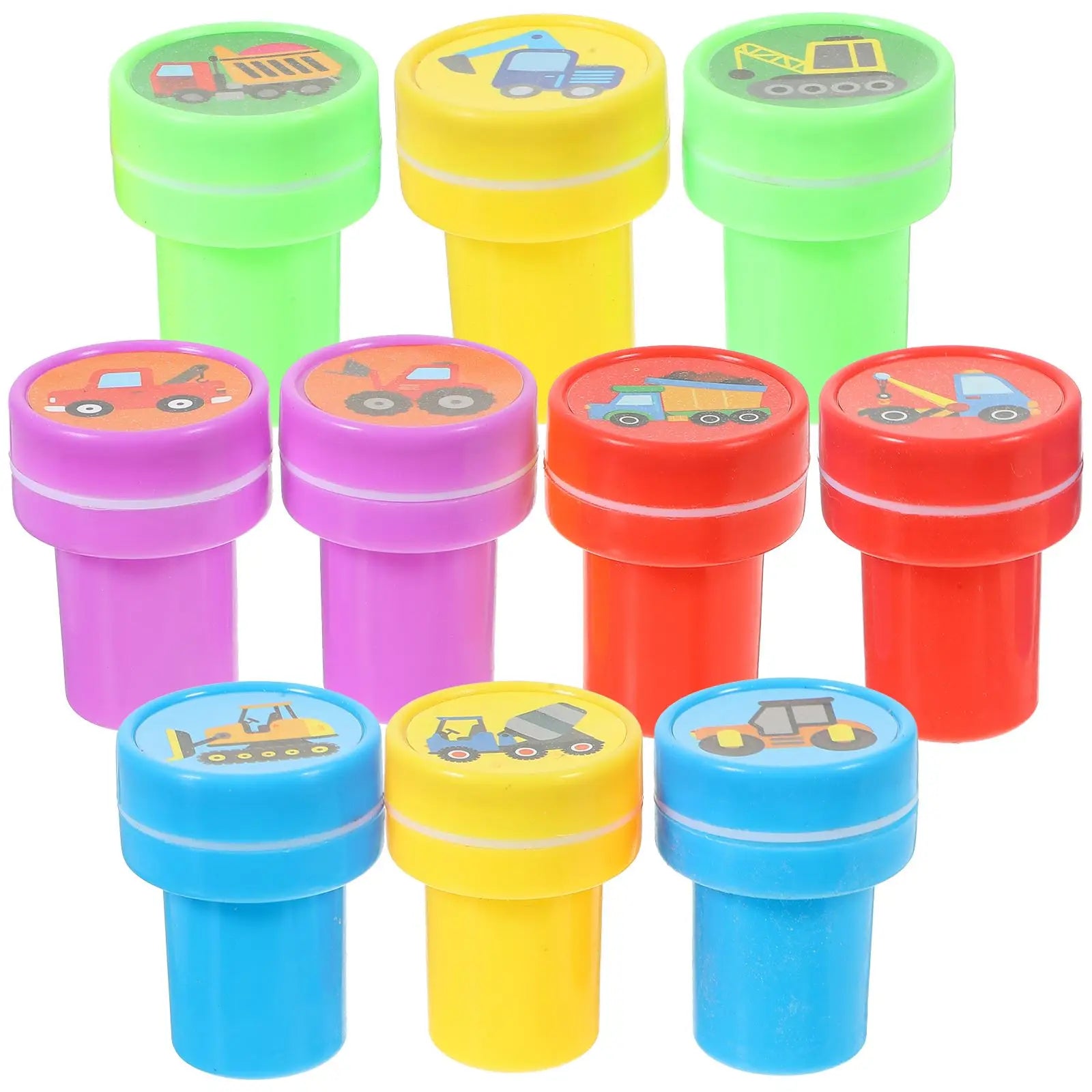 Baustellen Stempelset Für Kinder – 10 Stück, Bunte Motive, Kunststoff, Zum Basteln, Für Geburtstage, Schule Und DIY-Projekte Baustellen Stempelset Für Kinder – 10 Stück, Bunte Motive, Kunststoff, Zum Basteln, Für Geburtstage, Schule Und DIY-Projekte